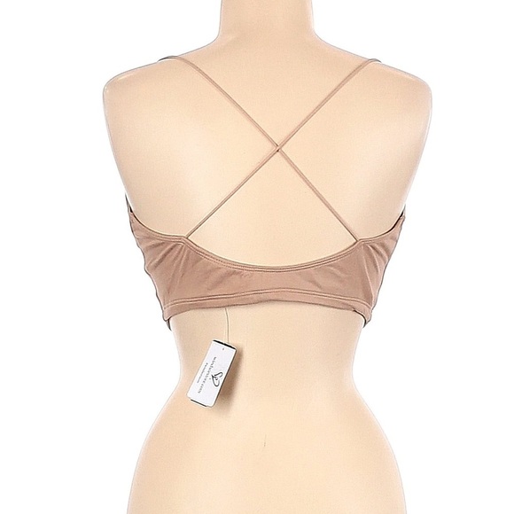 Windsor criss cross back spaghetti strap cropped tan tank Medium  NWT - Picture 1 of 6